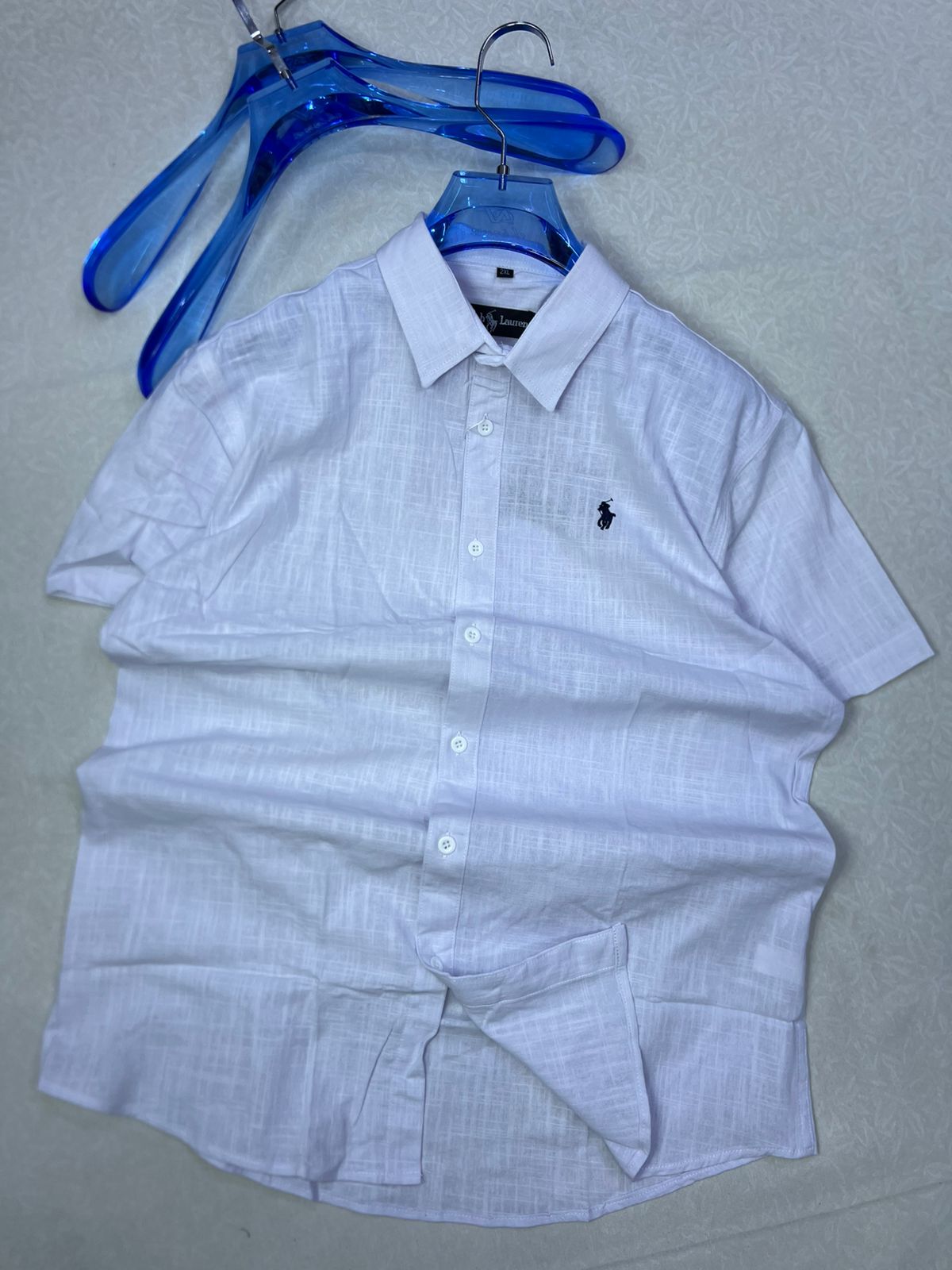 Men’s Premium Textured Short-Sleeve Button-Up Shirt