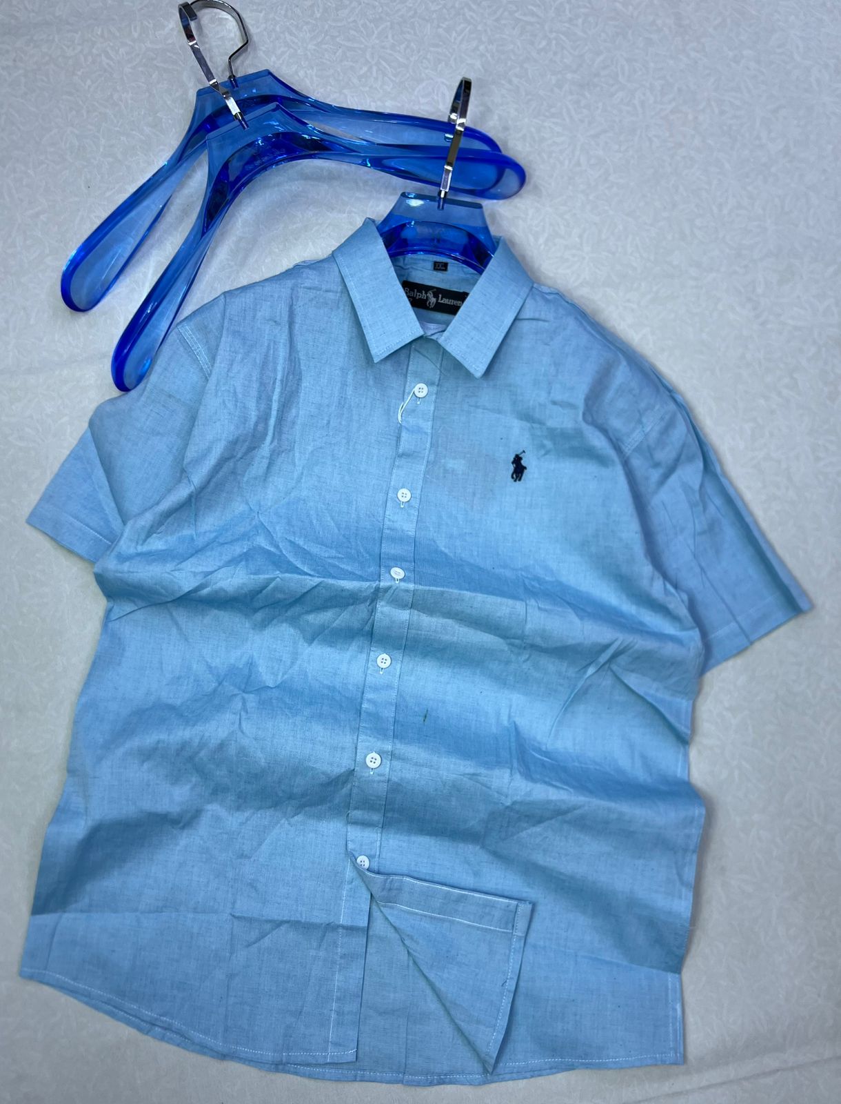 Men’s Premium Textured Short-Sleeve Button-Up Shirt