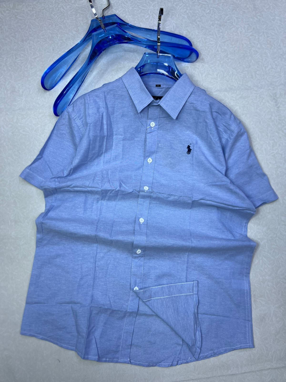 Men’s Premium Textured Short-Sleeve Button-Up Shirt