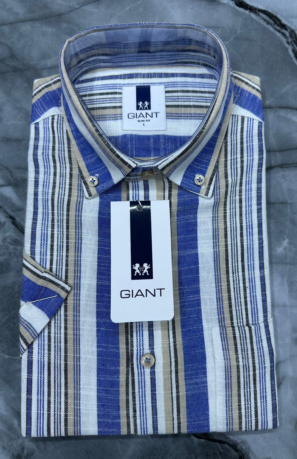 Men’s Premium Short-Sleeve_Navy/Giant Shirts