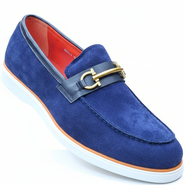 🔴Men’s Suede Loafers with Gold Buckle | Luxury Casual Dress Shoes🔴