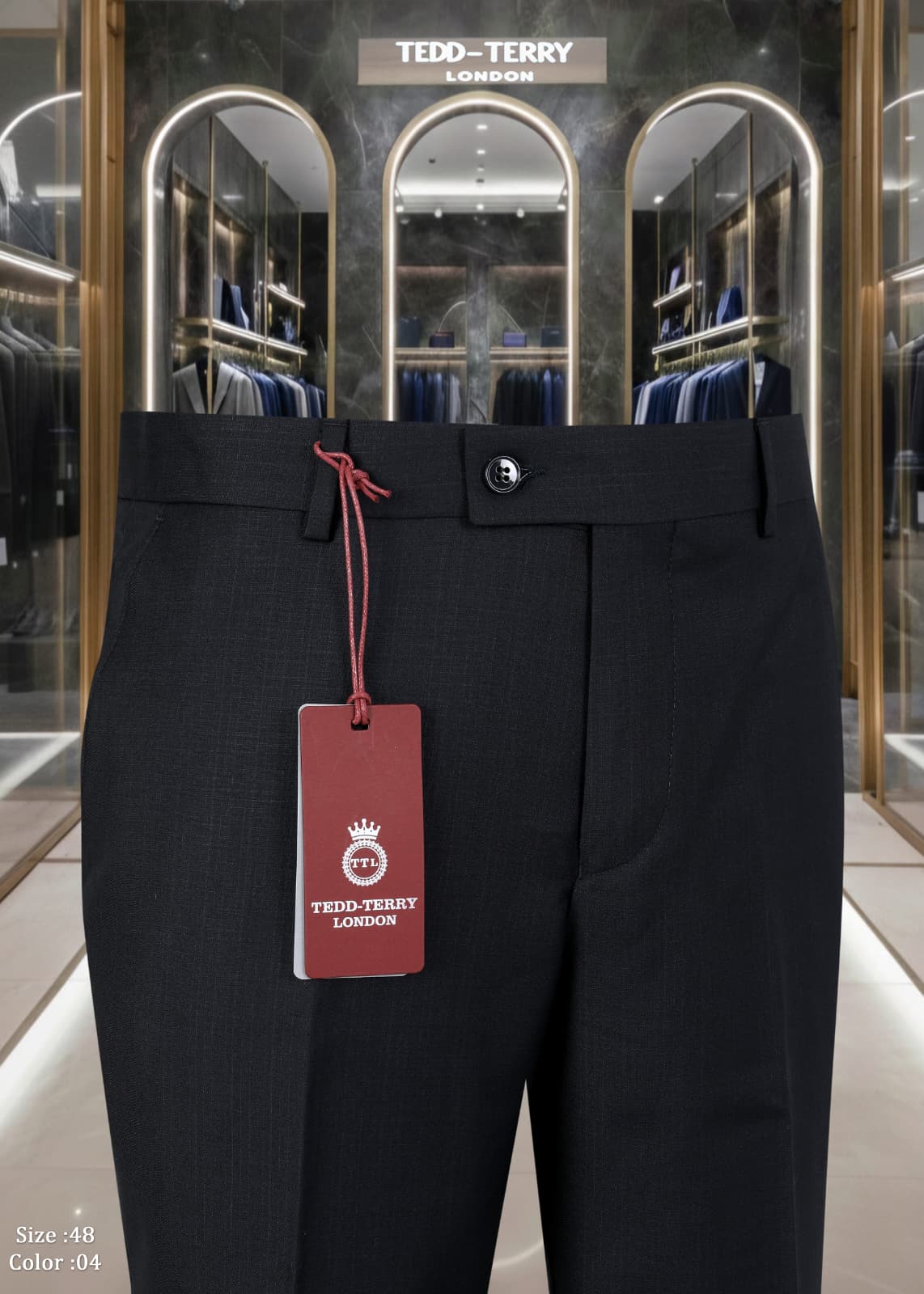 Premium Tailored Official Trousers – Luxury Slim Fit Office & Blazer Pants for Men