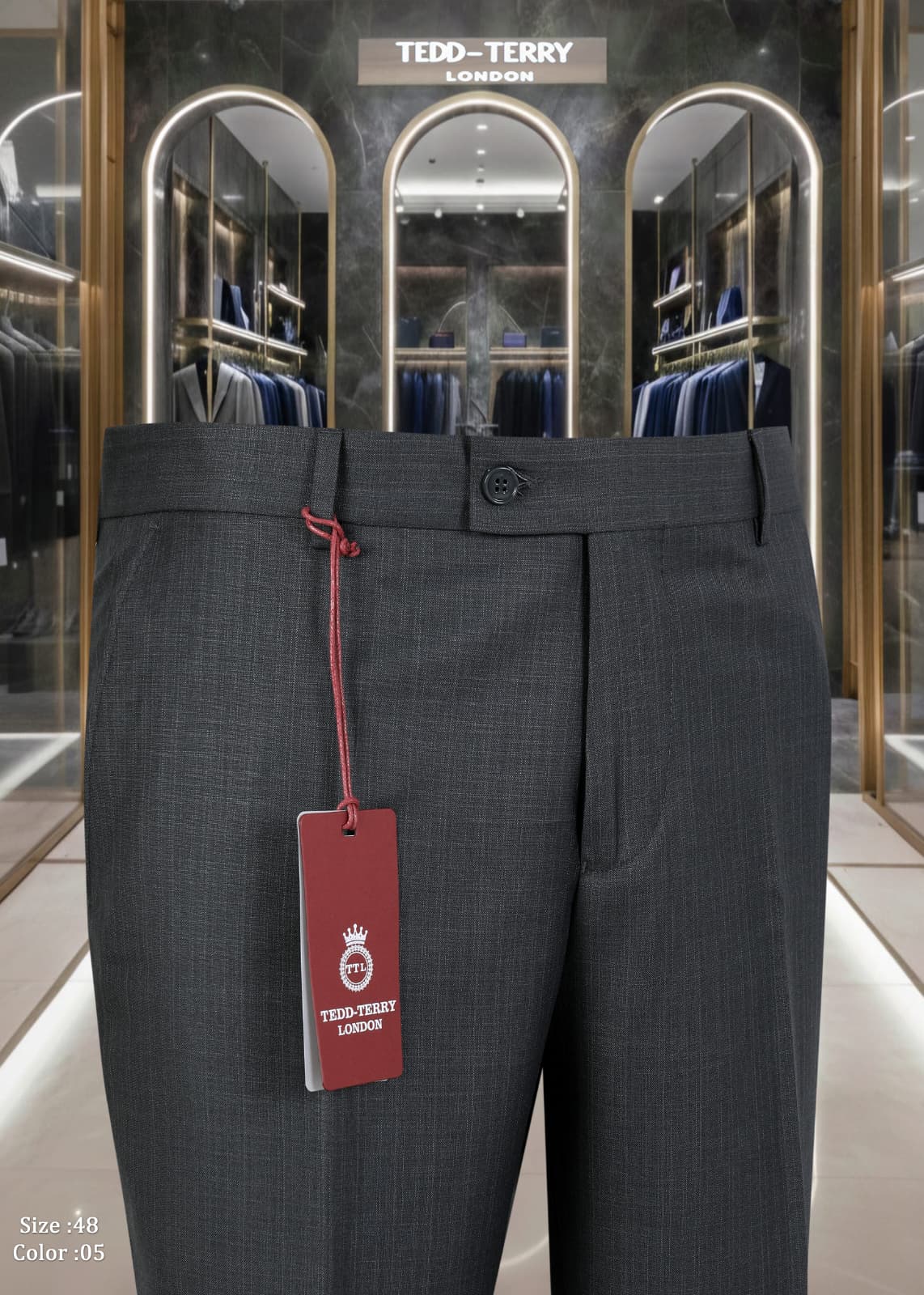 Premium Tailored Official Trousers – Luxury Slim Fit Office & Blazer Pants for Men