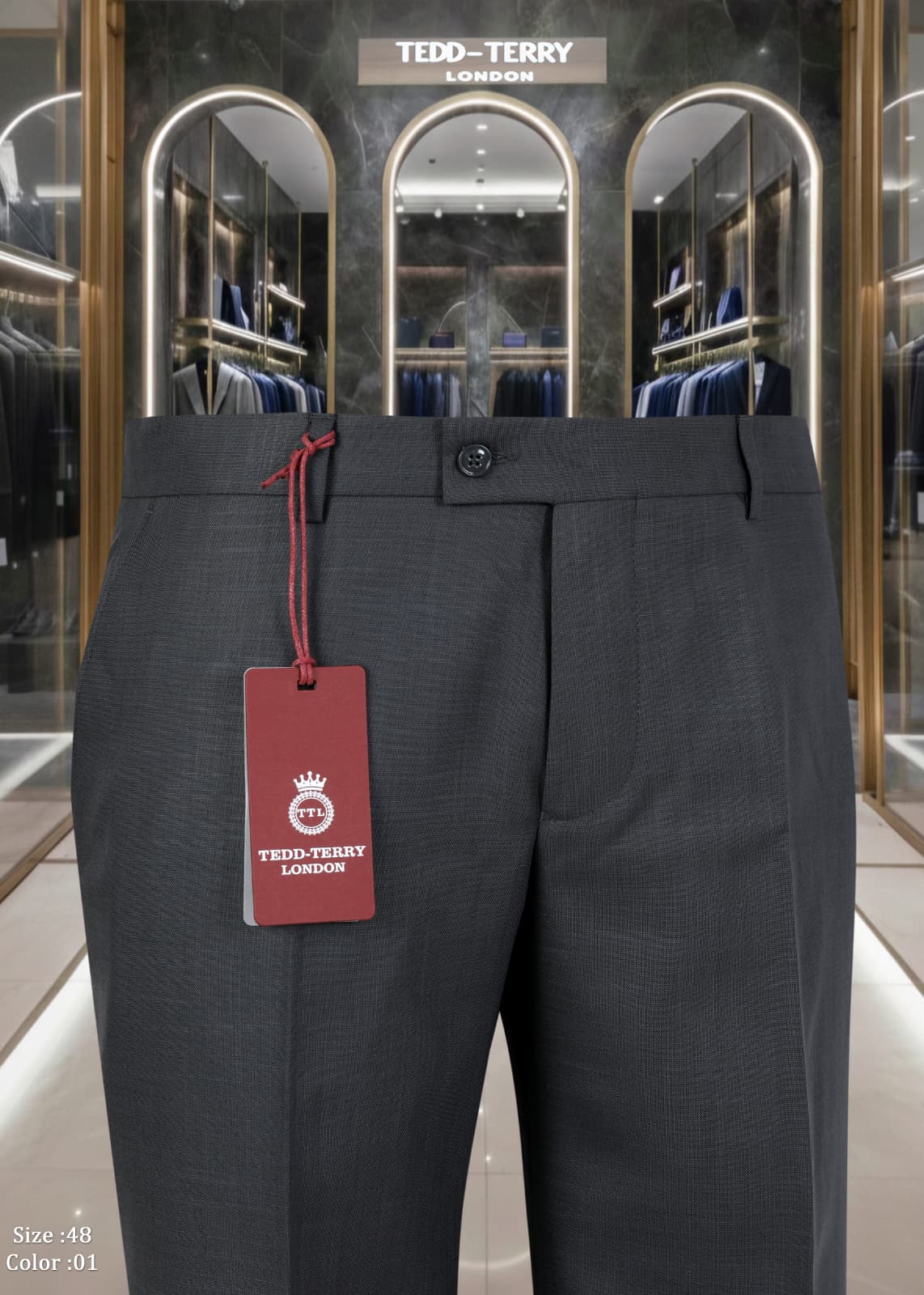 Premium Tailored Official Trousers – Luxury Slim Fit Office & Blazer Pants for Men