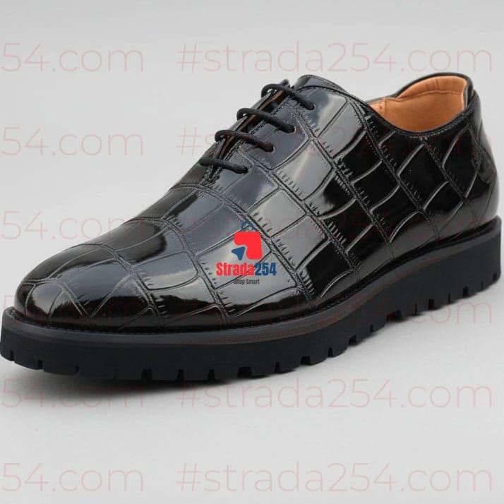 ⚡Timberland Wetlook Croc-Embossed Leather Dress Shoes for Men⚡