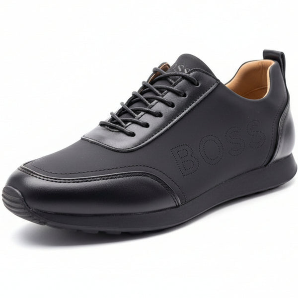 ✨👞 BOSS Men’s Leather Casual Shoes – Lightweight Comfort Sneakers with Flexible Sole 🔥✅