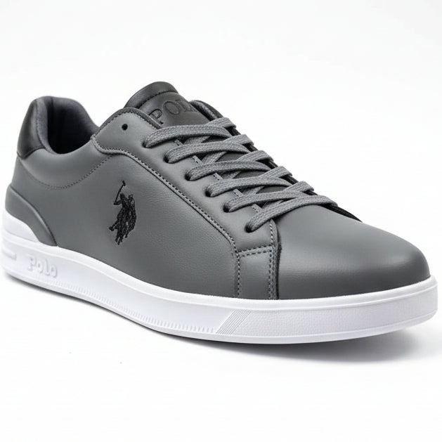 👟 Polo USSP Men’s Leather Sneakers – Lightweight Casual Shoes with Cushioned Sole ✨