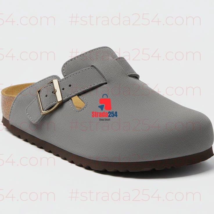 Unisex Suede Comfort Clogs – Adjustable Strap Casual Slip-On Sandals