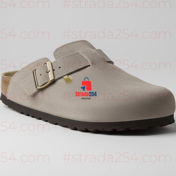 Unisex Suede Comfort Clogs – Adjustable Strap Casual Slip-On Sandals