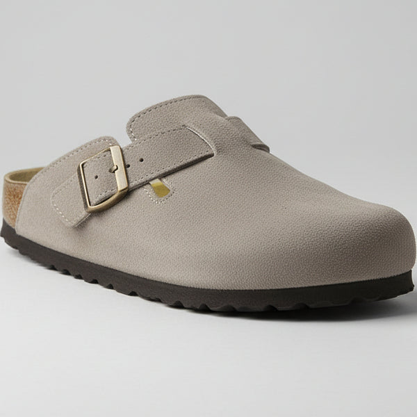 Unisex Suede Comfort Clogs – Adjustable Strap Casual Slip-On Sandals