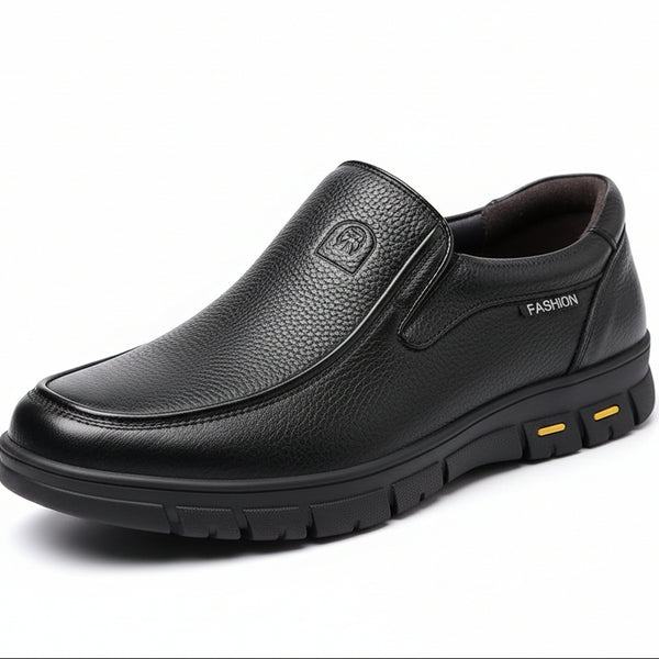 Men’s Leather Comfort Slip-On Shoes – Casual Office & Walking Loafers