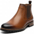 Men’s Premium Leather Chelsea Boots – Classic Slip-On Ankle Boots (Black & Brown)