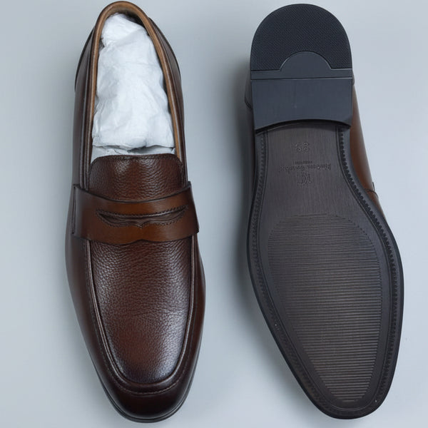 Men’s Classic Leather Loafers – Elegant Slip-On Formal Shoes