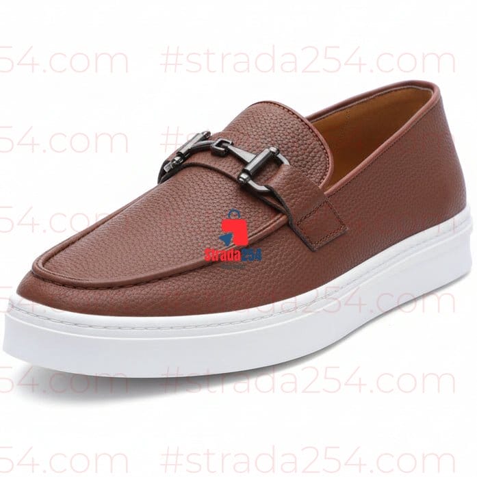 Men’s Luxury Casual Loafers – Classic Slip-On Smart Sneakers (Brown & Black)