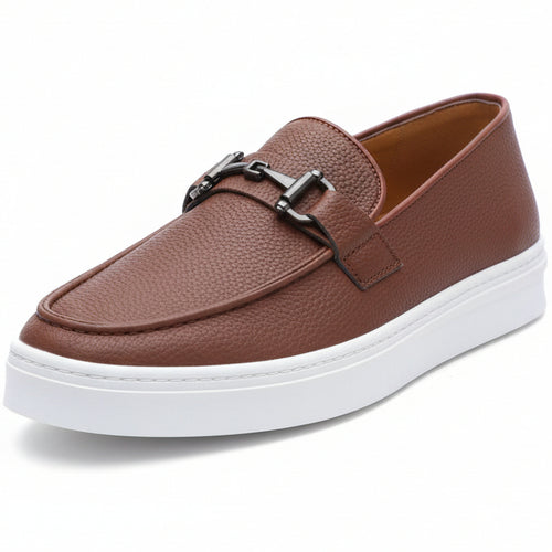 Men’s Luxury Casual Loafers – Classic Slip-On Smart Sneakers (Brown & Black)