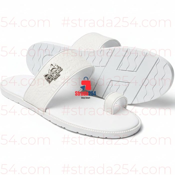 Unisex Luxury Leather Designer Sandals – Premium Casual Summer Slides | Comfortable Fashion Slippers