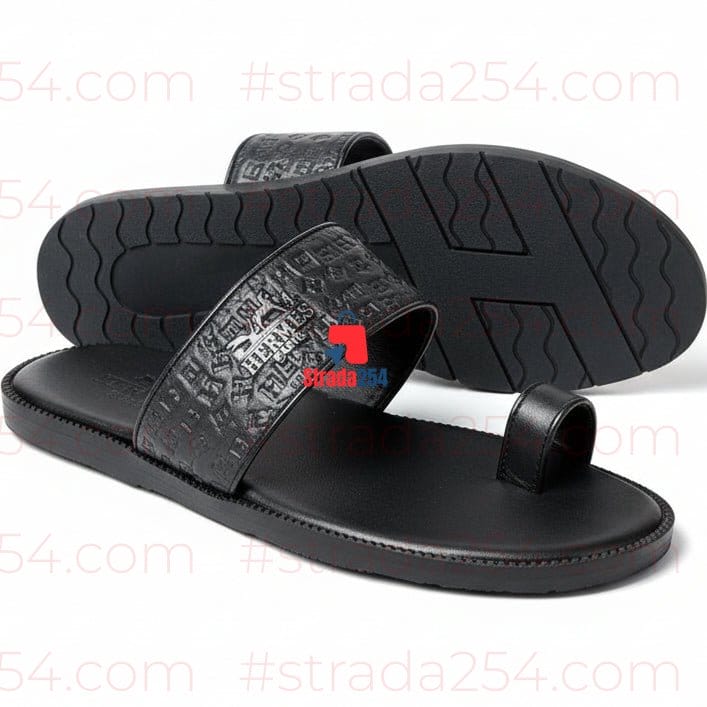Unisex Luxury Leather Designer Sandals – Premium Casual Summer Slides | Comfortable Fashion Slippers