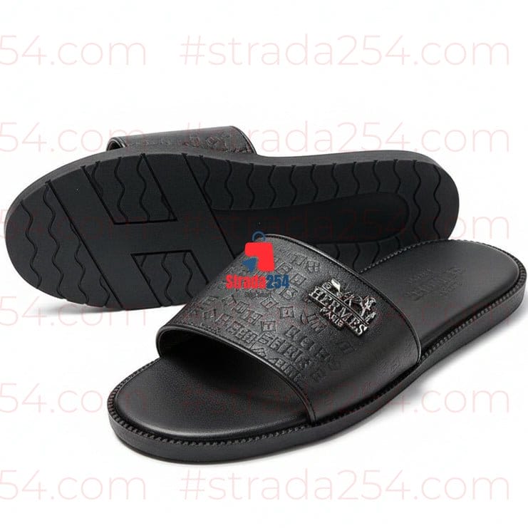 Unisex Luxury Leather Designer Sandals – Premium Casual Summer Slides | Comfortable Fashion Slippers