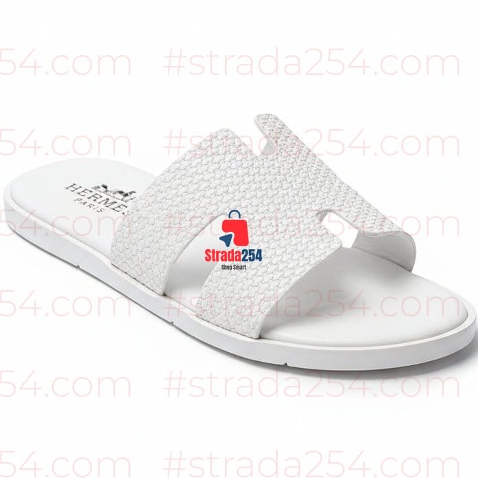 Unisex Luxury Leather Designer Sandals – Premium Casual Summer Slides | Comfortable Fashion Slippers