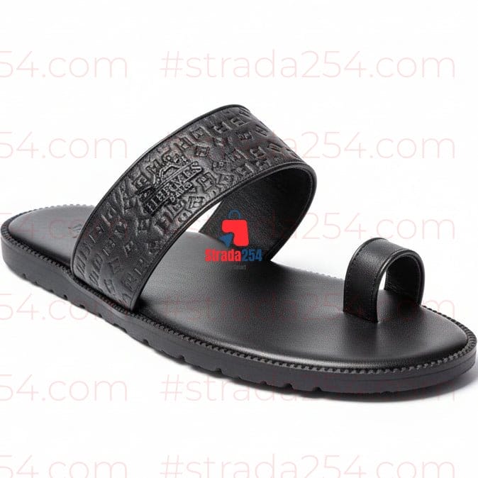 Unisex Luxury Leather Designer Sandals – Premium Casual Summer Slides | Comfortable Fashion Slippers