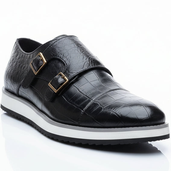 Men’s Premium Croc Texture Smart Casual Shoes