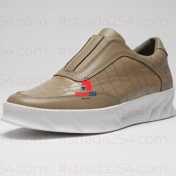 Men’s Premium Croc-Texture Slip-On Sneakers – Luxury Casual Comfort Shoes