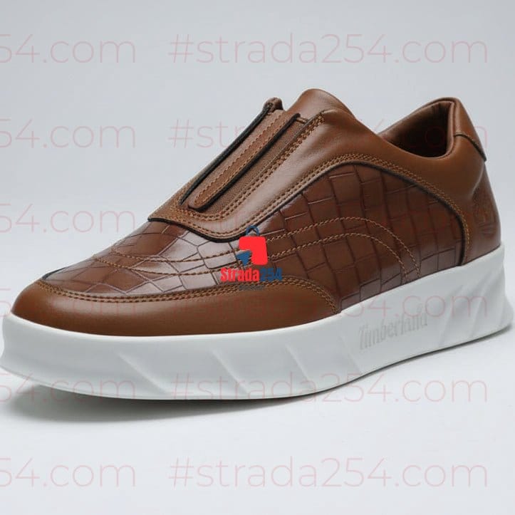 Men’s Premium Croc-Texture Slip-On Sneakers – Luxury Casual Comfort Shoes