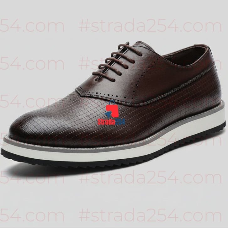 Men’s Premium Textured Dress Sneakers – Classic Black Smart Casual Shoes | Comfortable Fashion Trainers
