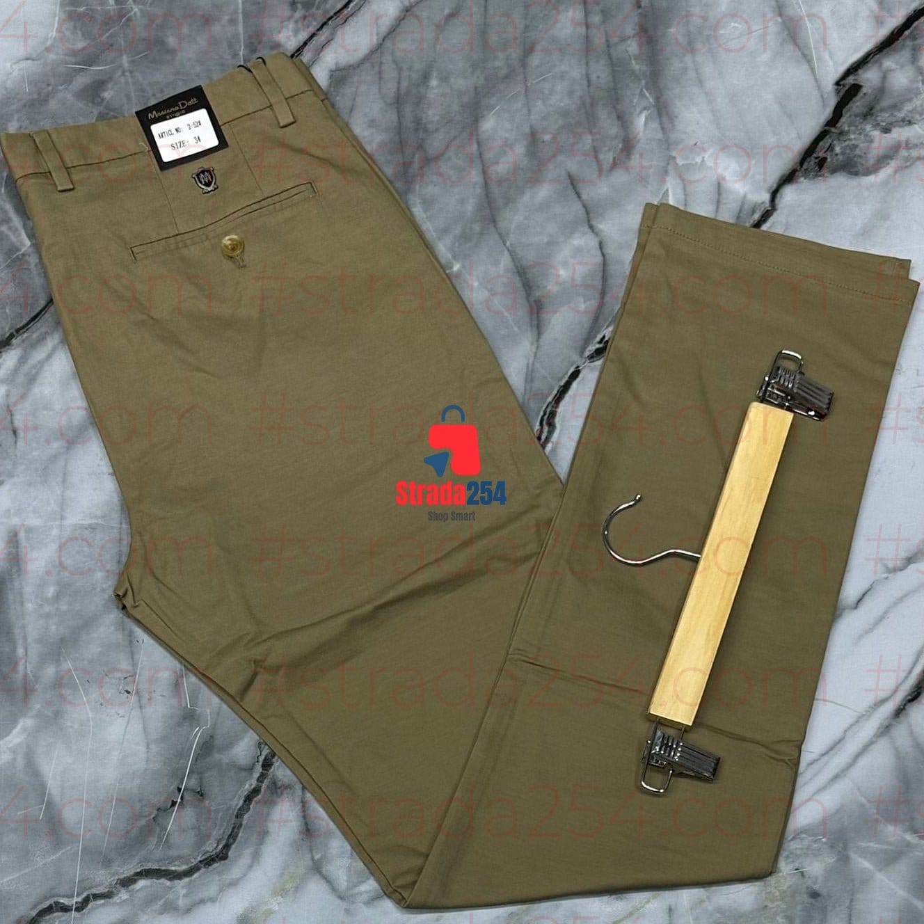 Men’s Slant Side Pockets Khaki Trousers – Premium Cotton Chinos with Slant Side Pockets for Smart Casual Wear