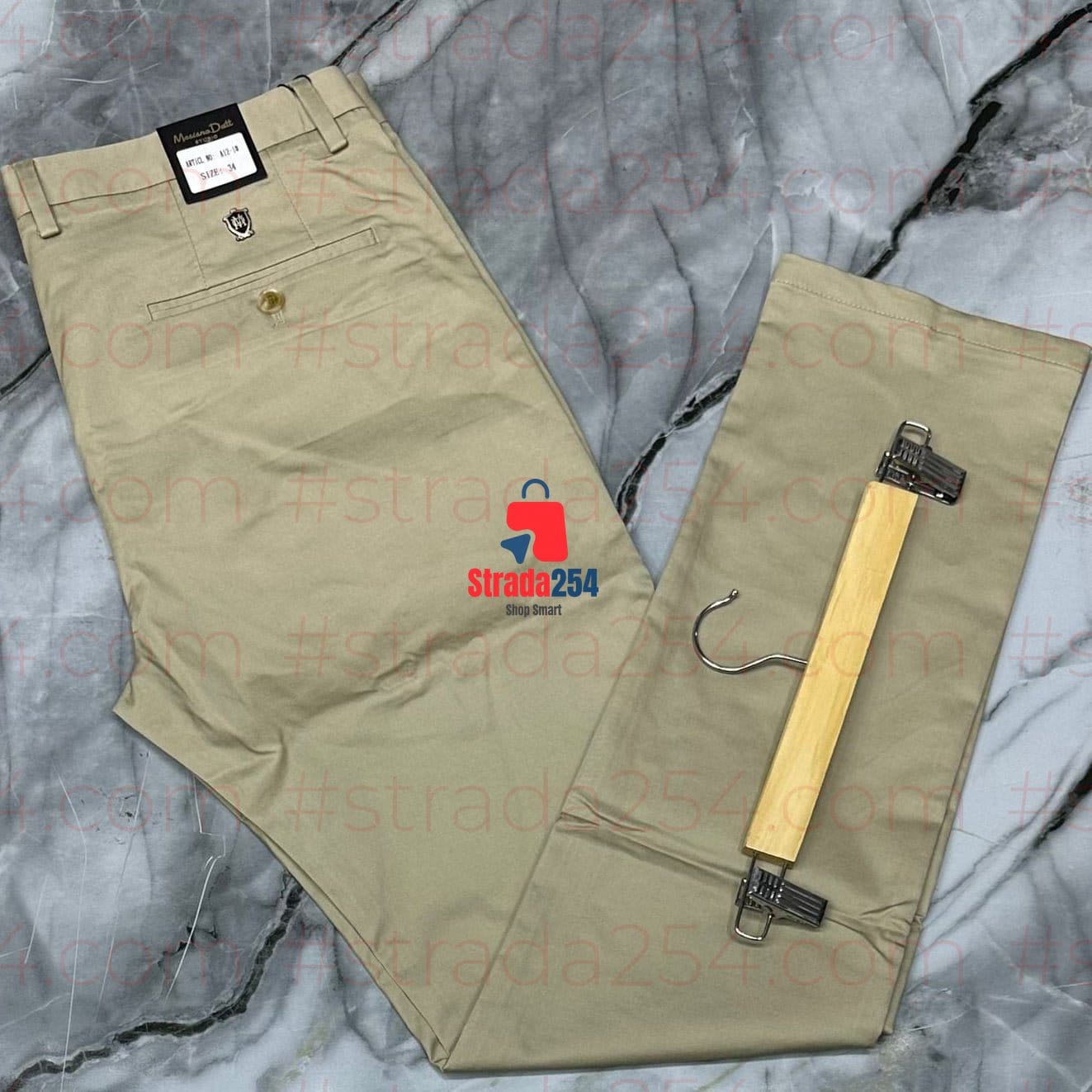 Men’s Slant Side Pockets Khaki Trousers – Premium Cotton Chinos with Slant Side Pockets for Smart Casual Wear