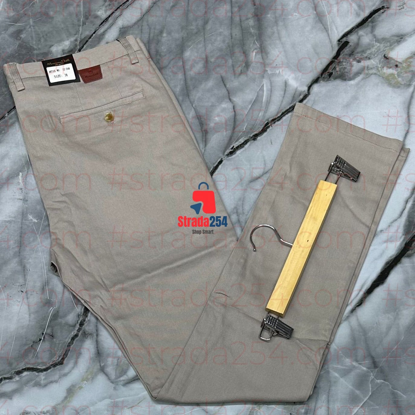 Men’s Slant Side Pockets Khaki Trousers – Premium Cotton Chinos with Slant Side Pockets for Smart Casual Wear