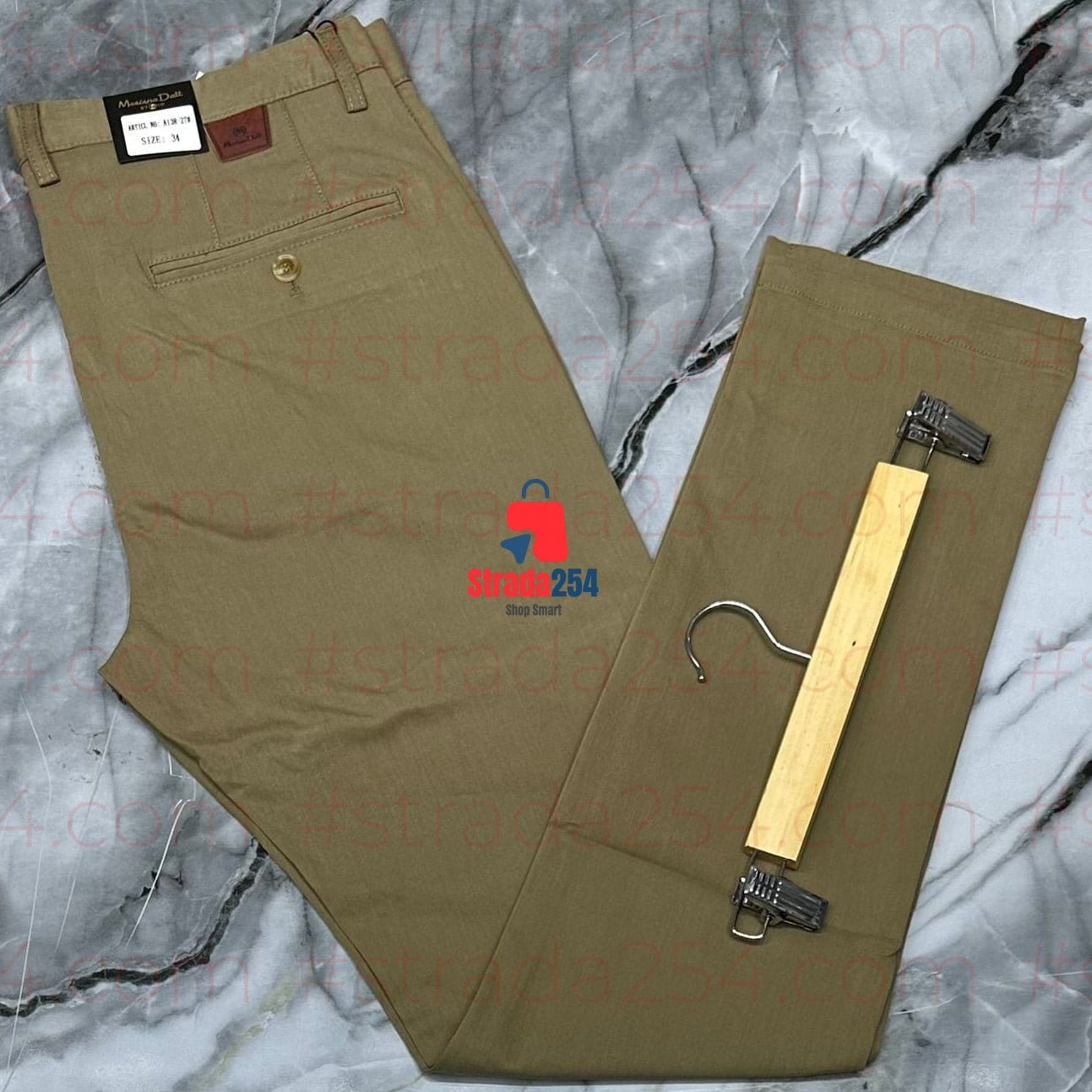 Men’s Slant Side Pockets Khaki Trousers – Premium Cotton Chinos with Slant Side Pockets for Smart Casual Wear