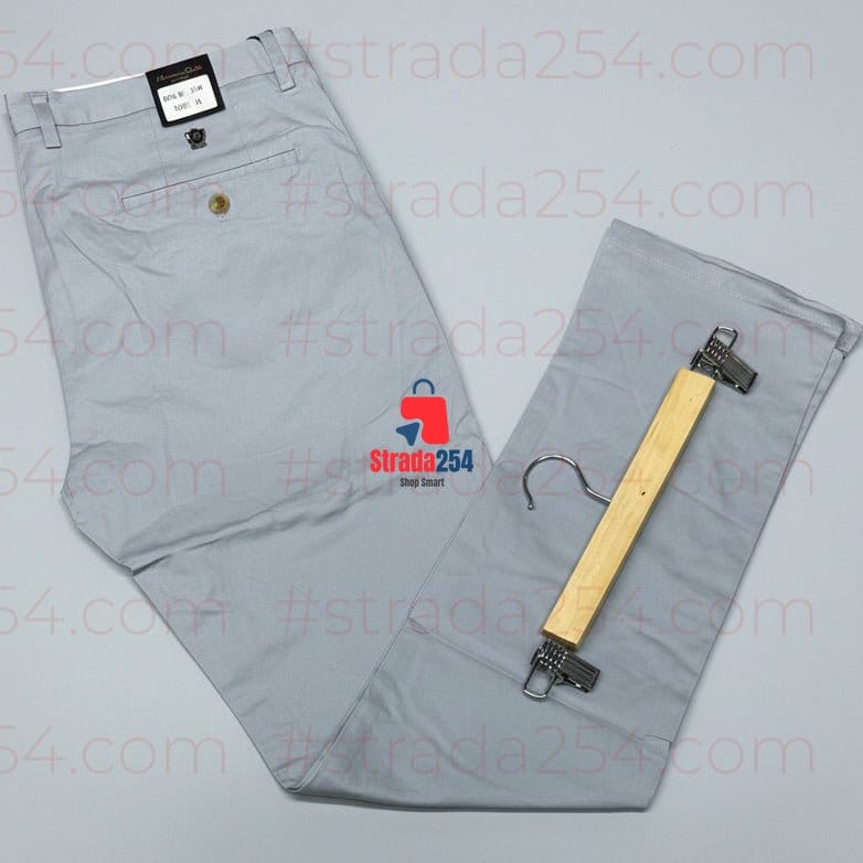 Men’s Slant Side Pockets Khaki Trousers – Premium Cotton Chinos with Slant Side Pockets for Smart Casual Wear