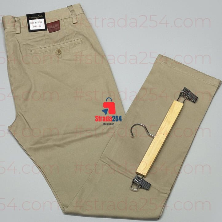 Men’s Slant Side Pockets Khaki Trousers – Premium Cotton Chinos with Slant Side Pockets for Smart Casual Wear