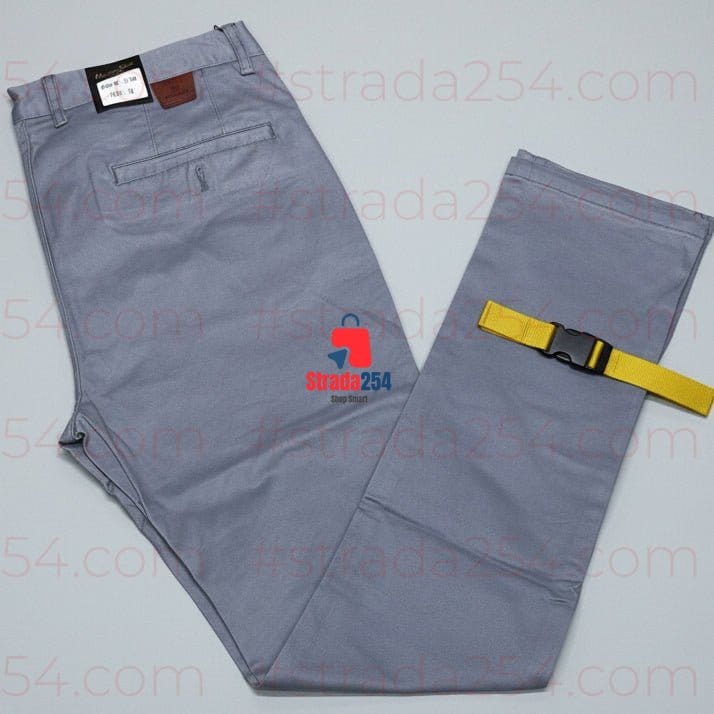 Men’s Slant Side Pockets Khaki Trousers – Premium Cotton Chinos with Slant Side Pockets for Smart Casual Wear