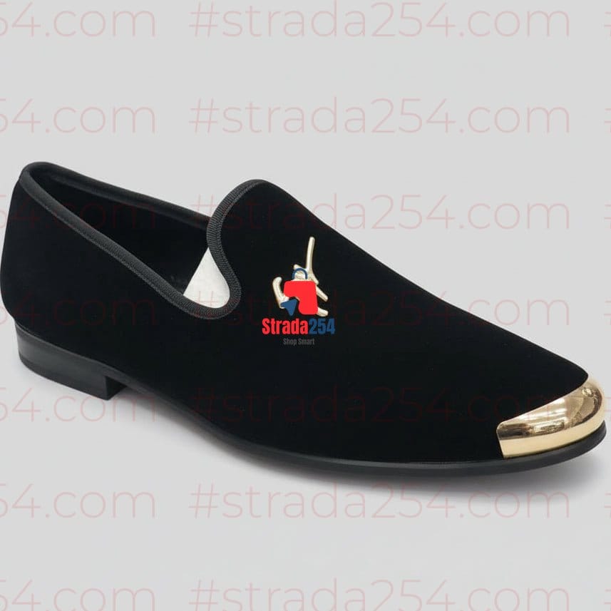 Men’s Velvet Slip-On Loafers – Luxury Designer Style Dress Shoes(Mo)