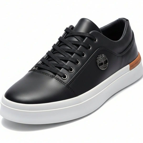 Men’s Premium Leather Casual Sneakers – Stylish Everyday Lace-Up Shoes