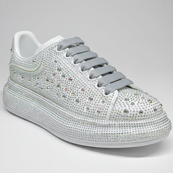 Luxury Crystal Sneakers – Premium Rhinestone Designer-Style Shoes