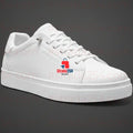 Men’s Premium Minimalist Sneakers – Clean Leather Casual Shoes (White & Navy)