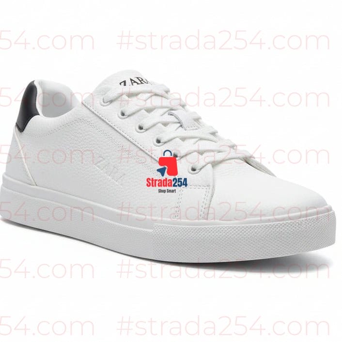 Men’s Minimalist Casual Sneakers – Clean Leather Low-Top Shoes