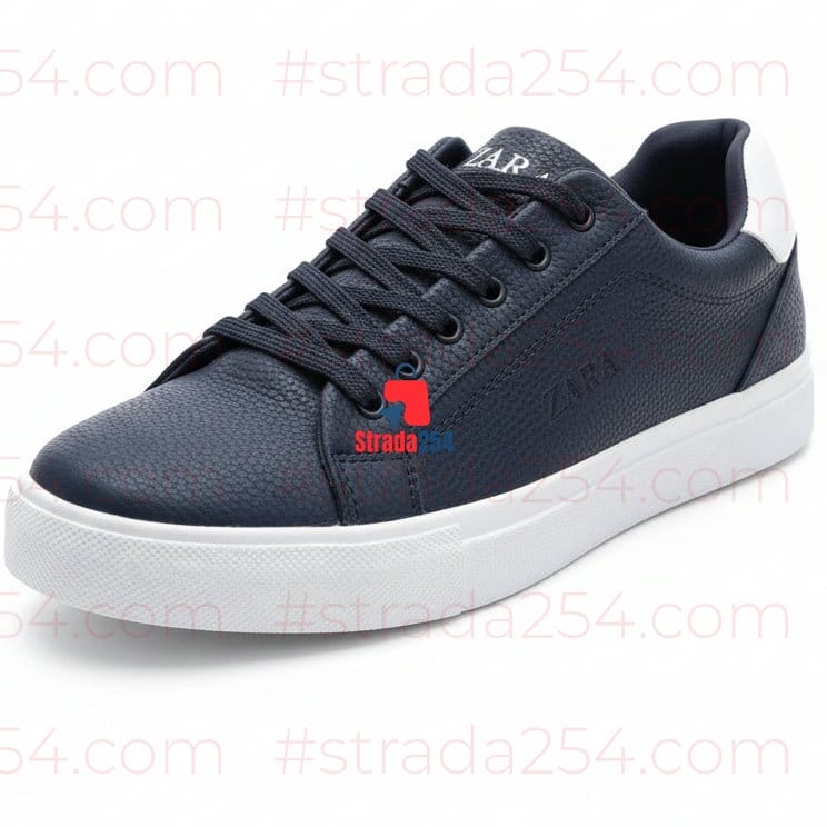 Men’s Minimalist Casual Sneakers – Clean Leather Low-Top Shoes