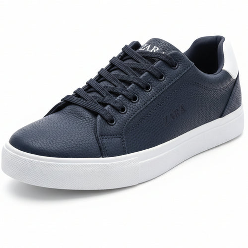 Men’s Minimalist Casual Sneakers – Clean Leather Low-Top Shoes