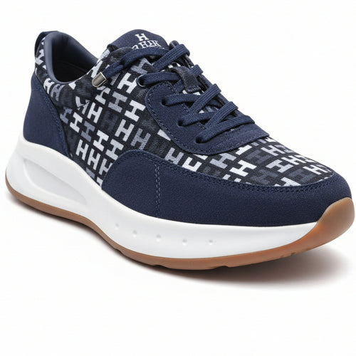 Luxury Designer-Inspired Chunky Sneakers – Unisex Casual Streetwear Shoes (Multicolor / Grey / Navy)
