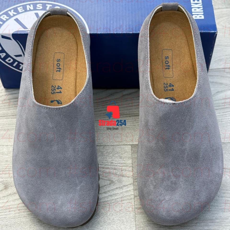 Unisex Suede Comfort Clogs – Minimal Slip-On Soft Footbed Shoes (Premium Casual Wear)
