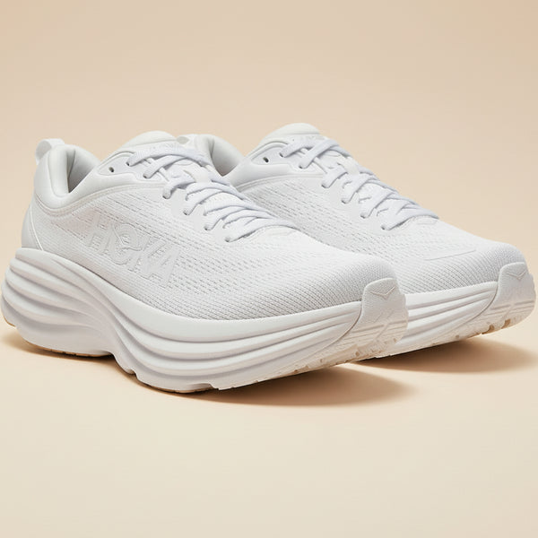Men’s Ultra Cushion Running Sneakers – All White Premium Comfort Edition