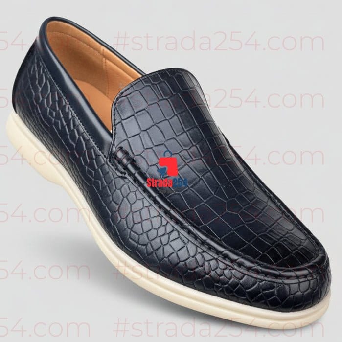 STRADA254 Croc-Embossed Leather Loafers – Men (Slip-On Casual Shoes Kenya)_KK