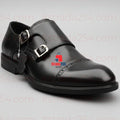 STRADA254 Premium Double Monk Strap Leather Dress Shoes – Classic Formal Buckle Office Shoes_GG