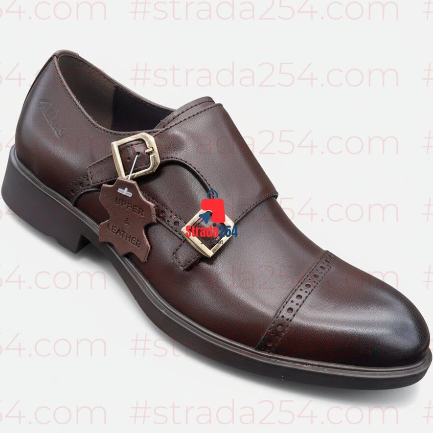 STRADA254 Premium Double Monk Strap Leather Dress Shoes – Classic Formal Buckle Office Shoes_GG