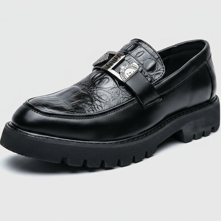 👞 Prestige Croc-Textured Loafers – Executive Luxe Edition_BKY