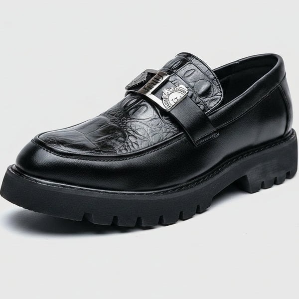 👞 Prestige Croc-Textured Loafers – Executive Luxe Edition_BKY
